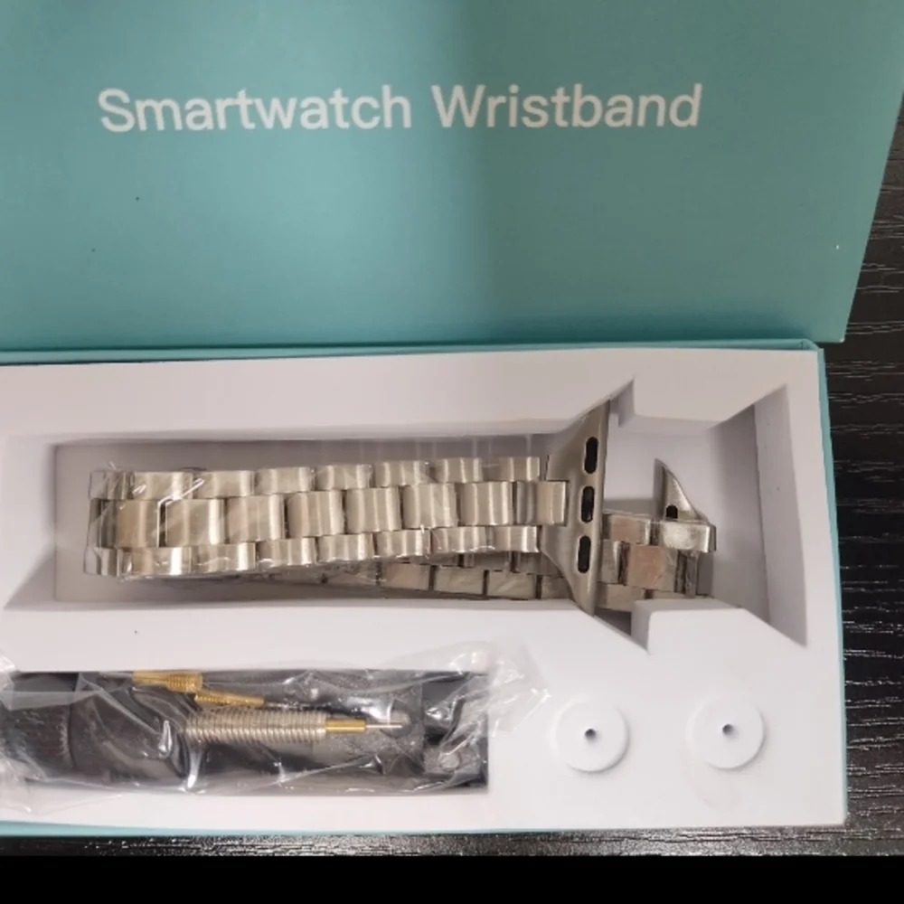 2 Silver Smartwatch Wristbands